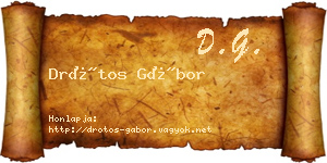 Drótos Gábor névjegykártya