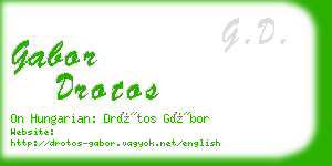 gabor drotos business card